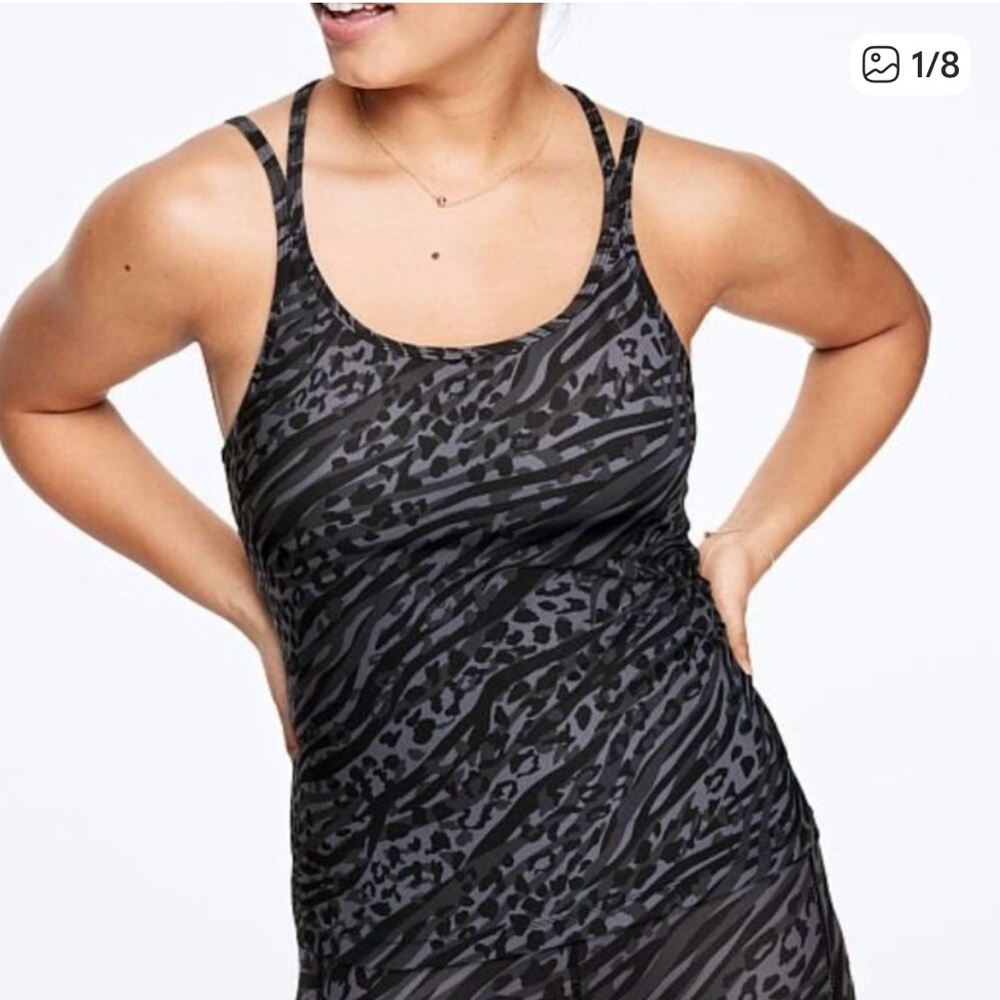 Victoria's Secret Set Black Animal Print Leggings and Top
